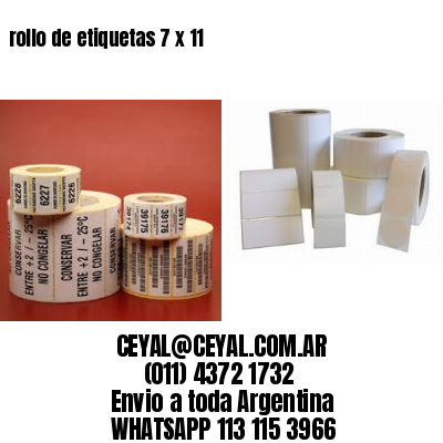 rollo de etiquetas 7 x 11