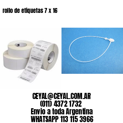 rollo de etiquetas 7 x 16