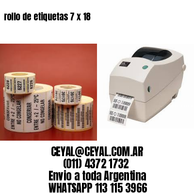 rollo de etiquetas 7 x 18