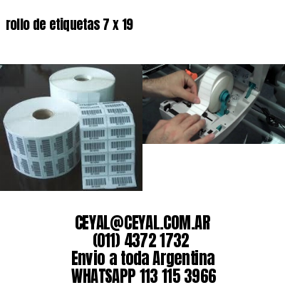 rollo de etiquetas 7 x 19