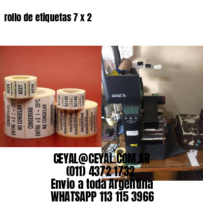 rollo de etiquetas 7 x 2