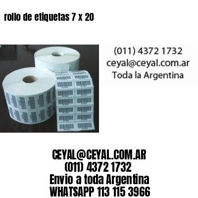 rollo de etiquetas 7 x 20