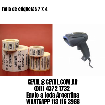 rollo de etiquetas 7 x 4