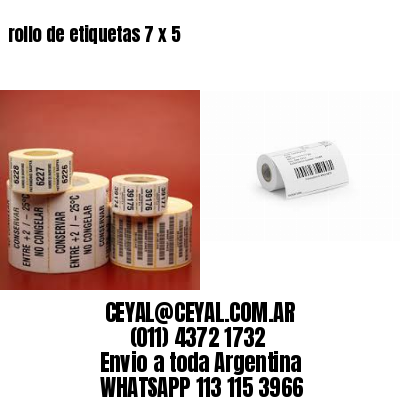 rollo de etiquetas 7 x 5