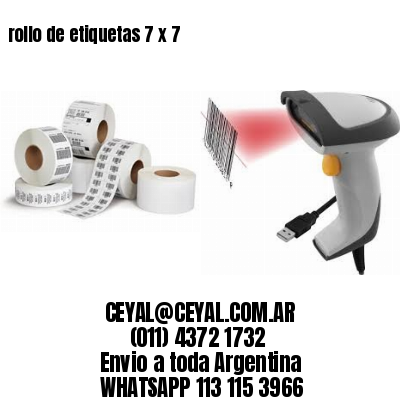 rollo de etiquetas 7 x 7