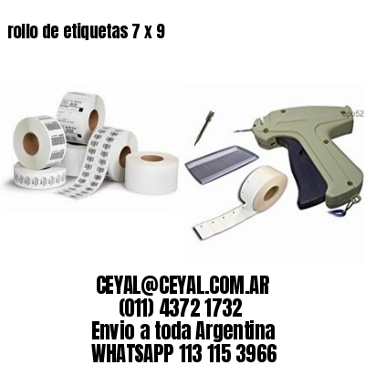 rollo de etiquetas 7 x 9