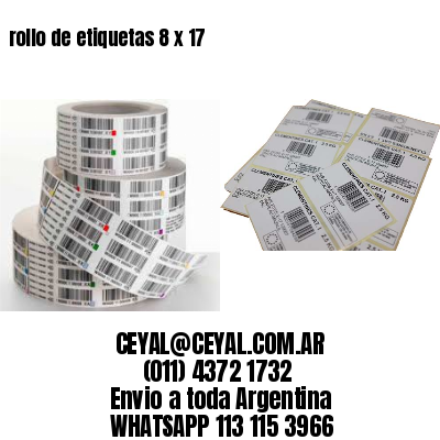 rollo de etiquetas 8 x 17
