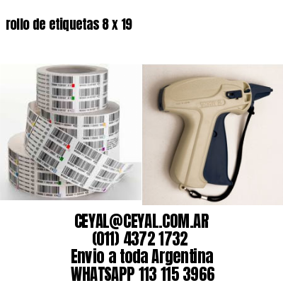 rollo de etiquetas 8 x 19