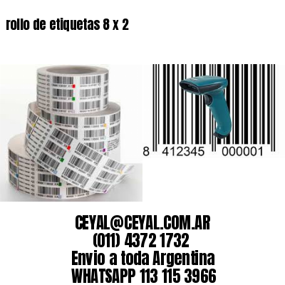 rollo de etiquetas 8 x 2