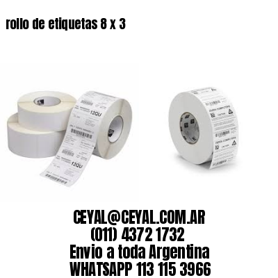 rollo de etiquetas 8 x 3