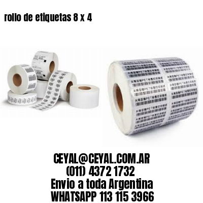 rollo de etiquetas 8 x 4