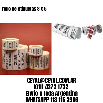 rollo de etiquetas 8 x 5
