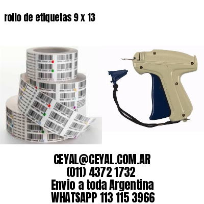 rollo de etiquetas 9 x 13