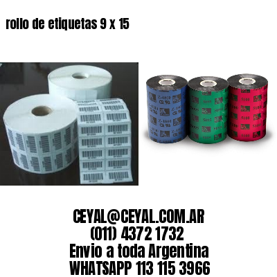 rollo de etiquetas 9 x 15