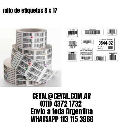 rollo de etiquetas 9 x 17