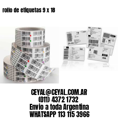 rollo de etiquetas 9 x 18