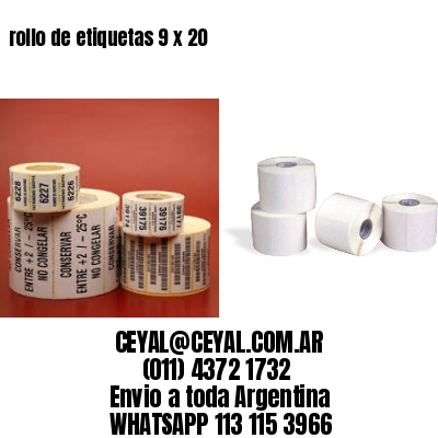 rollo de etiquetas 9 x 20