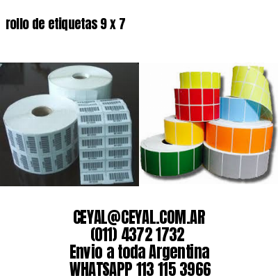 rollo de etiquetas 9 x 7