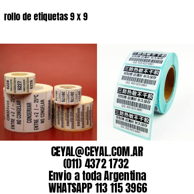 rollo de etiquetas 9 x 9