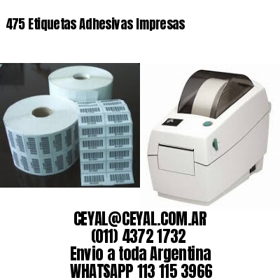 475 Etiquetas Adhesivas Impresas