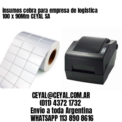 insumos cebra para empresa de logistica 100 x 90Mm CEYAL SA