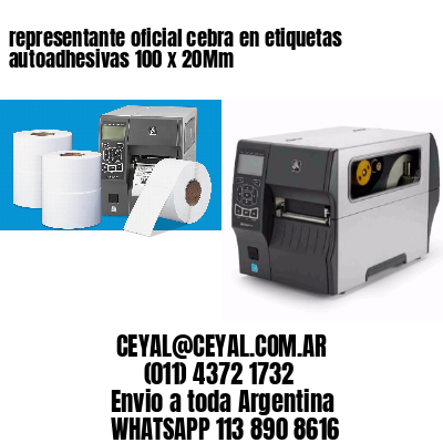 representante oficial cebra en etiquetas autoadhesivas 100 x 20Mm