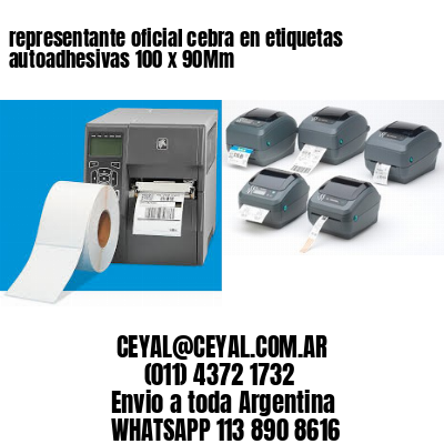 representante oficial cebra en etiquetas autoadhesivas 100 x 90Mm