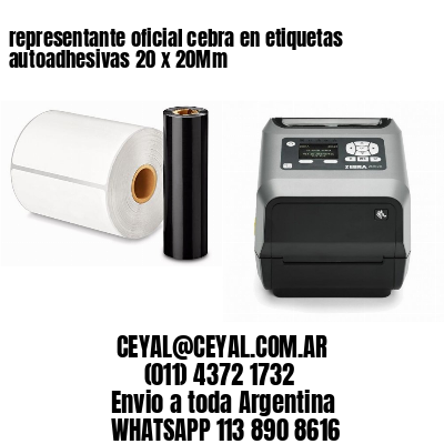 representante oficial cebra en etiquetas autoadhesivas 20 x 20Mm