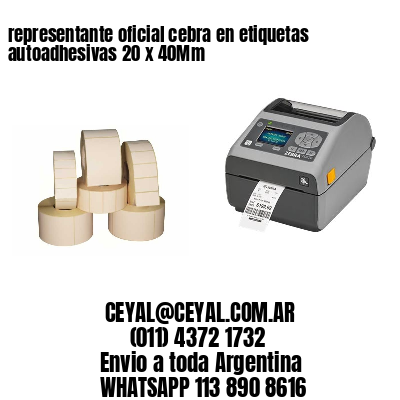 representante oficial cebra en etiquetas autoadhesivas 20 x 40Mm