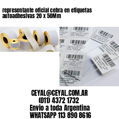 representante oficial cebra en etiquetas autoadhesivas 20 x 50Mm