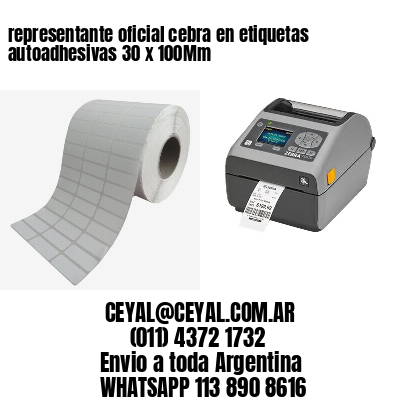 representante oficial cebra en etiquetas autoadhesivas 30 x 100Mm