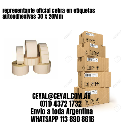 representante oficial cebra en etiquetas autoadhesivas 30 x 20Mm