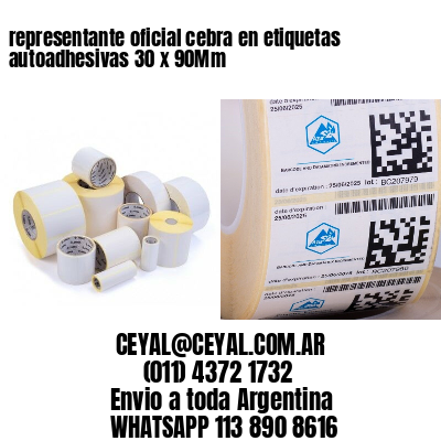 representante oficial cebra en etiquetas autoadhesivas 30 x 90Mm