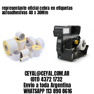 representante oficial cebra en etiquetas autoadhesivas 40 x 30Mm