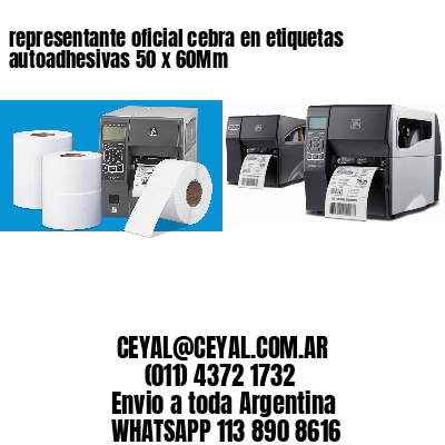 representante oficial cebra en etiquetas autoadhesivas 50 x 60Mm