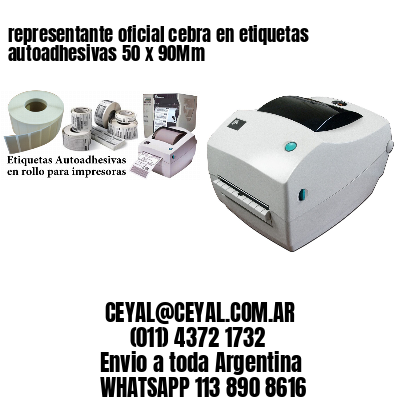 representante oficial cebra en etiquetas autoadhesivas 50 x 90Mm