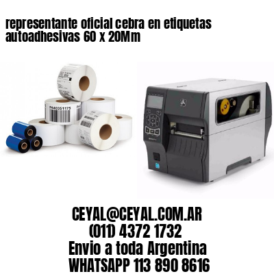 representante oficial cebra en etiquetas autoadhesivas 60 x 20Mm
