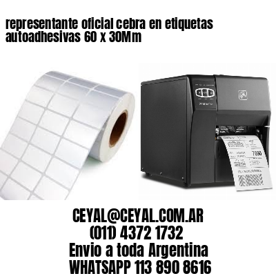 representante oficial cebra en etiquetas autoadhesivas 60 x 30Mm