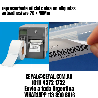 representante oficial cebra en etiquetas autoadhesivas 70 x 40Mm
