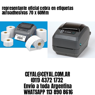 representante oficial cebra en etiquetas autoadhesivas 70 x 60Mm