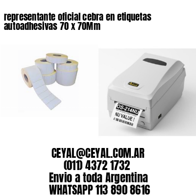 representante oficial cebra en etiquetas autoadhesivas 70 x 70Mm