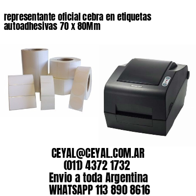 representante oficial cebra en etiquetas autoadhesivas 70 x 80Mm