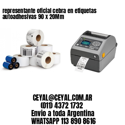 representante oficial cebra en etiquetas autoadhesivas 90 x 20Mm