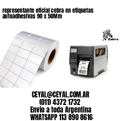 representante oficial cebra en etiquetas autoadhesivas 90 x 50Mm