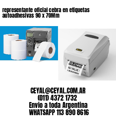 representante oficial cebra en etiquetas autoadhesivas 90 x 70Mm