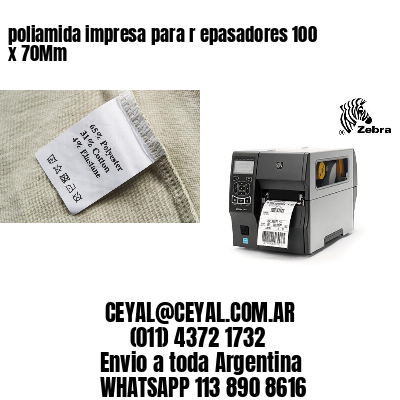 poliamida impresa para r epasadores 100 x 70Mm