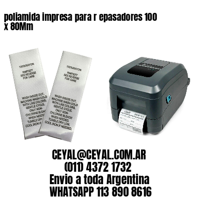 poliamida impresa para r epasadores 100 x 80Mm