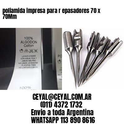 poliamida impresa para r epasadores 70 x 70Mm