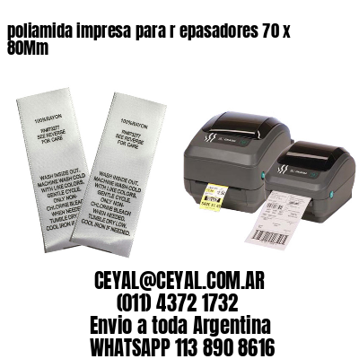 poliamida impresa para r epasadores 70 x 80Mm