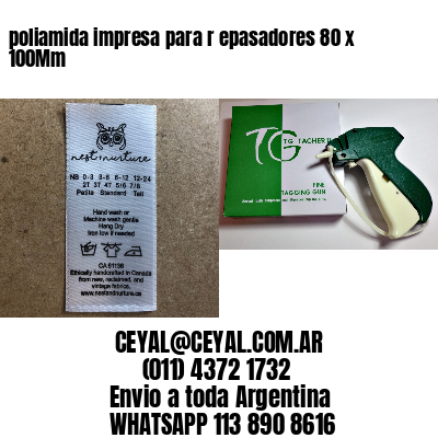 poliamida impresa para r epasadores 80 x 100Mm